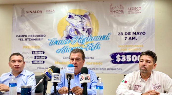 Anuncia SEDECO Ahome “Torneo de Pesca en El Jitzámuri”