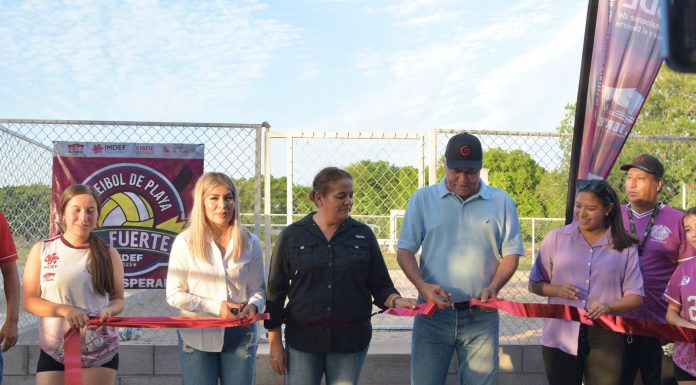 Entrega Gildardo Leyva cancha de arena para Voleibol de Playa