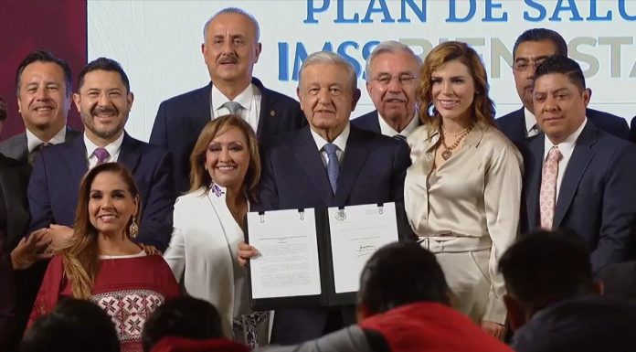 Firma Rocha Moya acuerdo de federalización del Programa IMSS Bienestar con AMLO