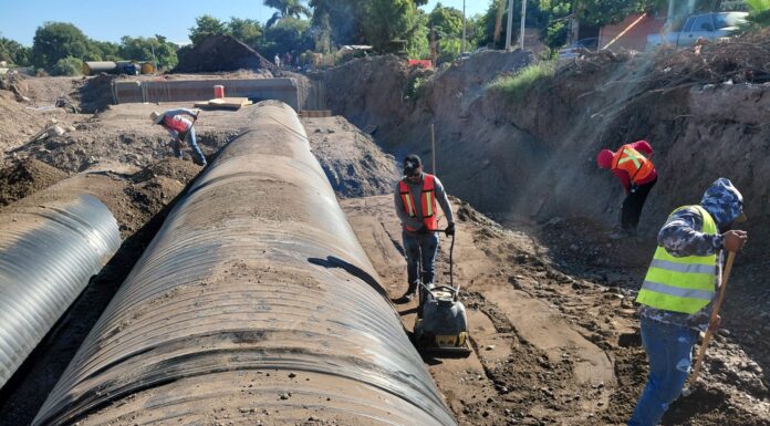 Presenta un 30 por ciento de avance la etapa 12 del entubamiento del dren San Joachín