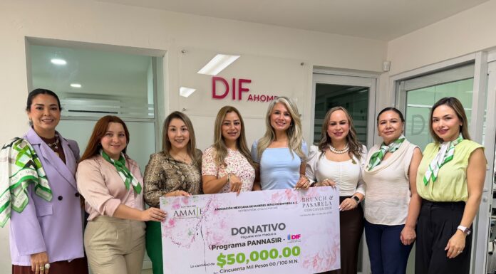 AMMJE Los Mochis entrega donativo al DIF Ahome en apoyo a niñas, niños y adolescentes
