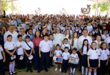 En Sinaloa se educa para la paz, expresa la Gobernadora Graciela Domínguez, al encabezar el inicio del ciclo escolar 2026-2027