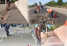 Gobierno de Ahome mantiene trabajos de bacheo y reposición de losas