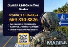La Cuarta Región Naval pone a disposición mecanismos de denuncia ciudadana en Sinaloa
