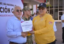 Con Acto Cívico, Bandera a Media Asta y reconocimientos se conmemora Día Nacional de Protección Civil en Ahome