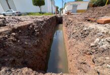 JAPAMA rehabilita tramo de drenaje sanitario en el Centro de Los Mochis