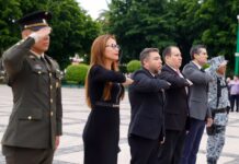 Conmemoran con acto cívico el aniversario 143 del natalicio del General Ángel Flores