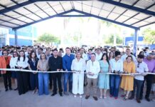 Encabeza el Rector Jesús Madueña la inauguración de la techumbre de la Preparatoria UAS Juan José Ríos