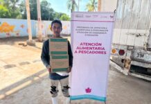 DIF Sinaloa lleva 600 canastas alimenticias a pescadores de los campos pesqueros Las Arenitas y El Cuervo